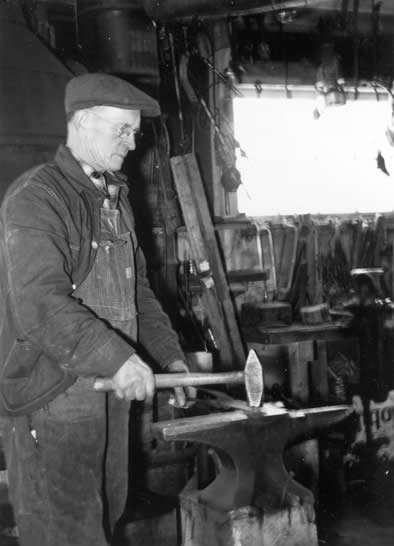 Matt Leppala Blacksmith in Herbster, Wisconsin
